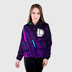 Куртка с капюшоном женская League of Legends neon gaming, цвет: 3D-черный — фото 2