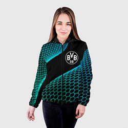 Куртка с капюшоном женская Borussia football net, цвет: 3D-черный — фото 2