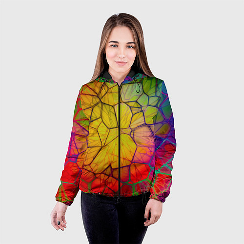 Женская куртка Bright abstraction / 3D-Черный – фото 4