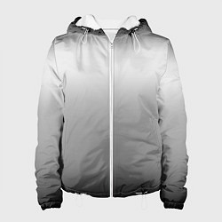 Куртка с капюшоном женская Градиент чёрно-серый, цвет: 3D-белый