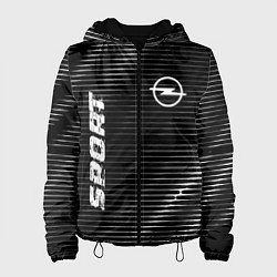 Куртка с капюшоном женская Opel sport metal, цвет: 3D-черный