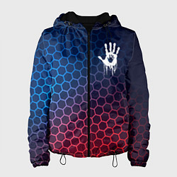 Куртка с капюшоном женская Death Stranding неоновые соты, цвет: 3D-черный
