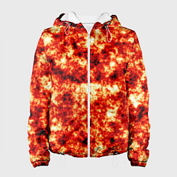 Куртка с капюшоном женская Vulcan lava texture, цвет: 3D-белый