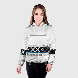 Куртка с капюшоном женская Printstream white - скин CS, цвет: 3D-белый — фото 2