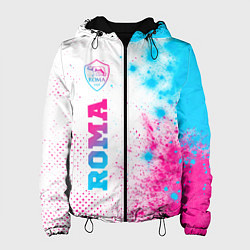 Куртка с капюшоном женская Roma neon gradient style по-вертикали, цвет: 3D-черный