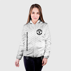 Куртка с капюшоном женская Manchester United sport на светлом фоне вертикальн, цвет: 3D-белый — фото 2