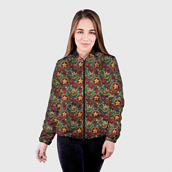 Куртка с капюшоном женская Золотые звездочки СССР, цвет: 3D-черный — фото 2