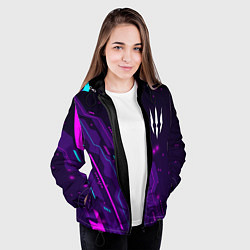 Куртка с капюшоном женская The Witcher neon gaming, цвет: 3D-черный — фото 2