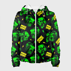 Куртка с капюшоном женская Game over press start, цвет: 3D-белый