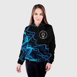 Куртка с капюшоном женская Marilyn Manson sound wave, цвет: 3D-черный — фото 2