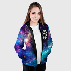 Куртка с капюшоном женская Nickelback space rock, цвет: 3D-черный — фото 2