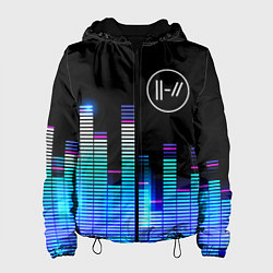 Куртка с капюшоном женская Twenty One Pilots эквалайзер, цвет: 3D-черный