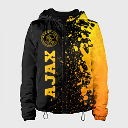 Куртка с капюшоном женская Ajax - gold gradient по-вертикали, цвет: 3D-черный
