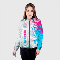 Куртка с капюшоном женская Everton neon gradient style по-вертикали, цвет: 3D-черный — фото 2