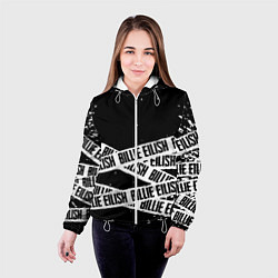 Куртка с капюшоном женская Billie Eilish steel music eng, цвет: 3D-белый — фото 2