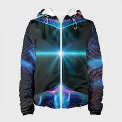 Куртка с капюшоном женская Фантастический портал в космос, цвет: 3D-белый