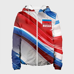 Женская куртка Герб России на абстрактном фоне