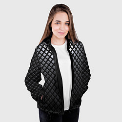 Куртка с капюшоном женская Доспехи из карбона, цвет: 3D-черный — фото 2