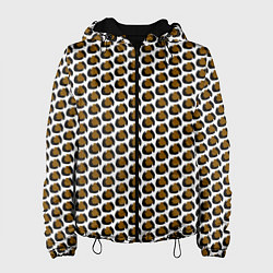 Куртка с капюшоном женская Паттерн пятнышки, цвет: 3D-черный