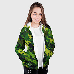 Куртка с капюшоном женская Camouflage - pattern ai art, цвет: 3D-белый — фото 2