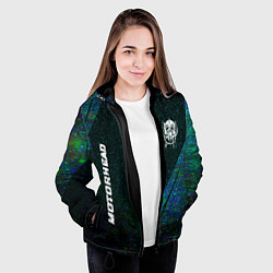 Куртка с капюшоном женская Motorhead glitch blue, цвет: 3D-черный — фото 2