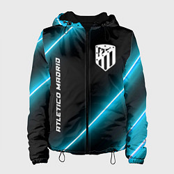 Куртка с капюшоном женская Atletico Madrid неоновые лампы, цвет: 3D-черный