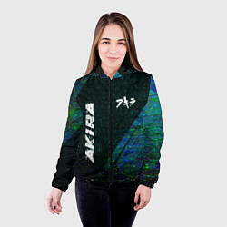 Куртка с капюшоном женская Akira glitch blue, цвет: 3D-черный — фото 2