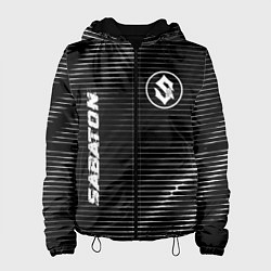 Куртка с капюшоном женская Sabaton metal rock lines, цвет: 3D-черный