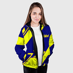 Куртка с капюшоном женская Fallout film geometry, цвет: 3D-черный — фото 2