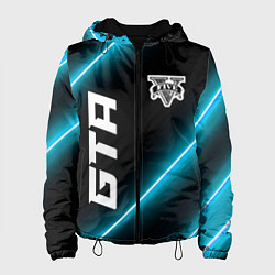 Куртка с капюшоном женская GTA неоновые лампы, цвет: 3D-черный