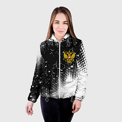 Куртка с капюшоном женская Герб Росси краски, цвет: 3D-белый — фото 2