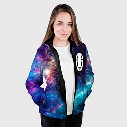 Куртка с капюшоном женская Spirited Away space anime, цвет: 3D-черный — фото 2