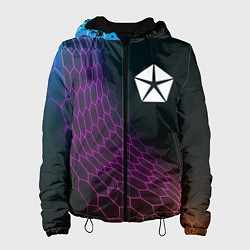 Куртка с капюшоном женская Jeep neon hexagon, цвет: 3D-черный