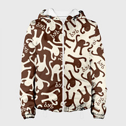 Куртка с капюшоном женская Ъуъ съука mem retro, цвет: 3D-белый