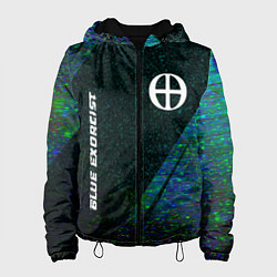 Куртка с капюшоном женская Blue Exorcist glitch blue, цвет: 3D-черный
