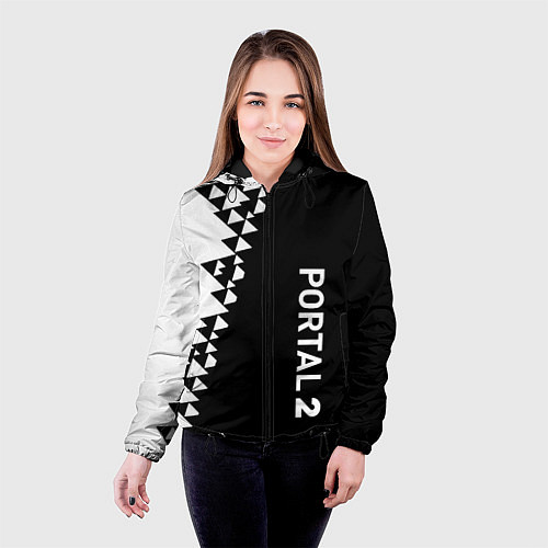 Женская куртка Portal geometry steel / 3D-Черный – фото 4