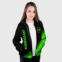 Куртка с капюшоном женская Kawasaki - logo, цвет: 3D-черный — фото 2