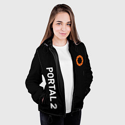 Куртка с капюшоном женская Portal logo brend, цвет: 3D-черный — фото 2