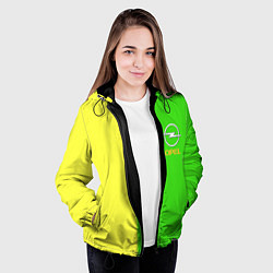 Куртка с капюшоном женская Opel текстура, цвет: 3D-черный — фото 2