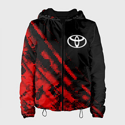 Куртка с капюшоном женская Toyota sport grunge, цвет: 3D-черный
