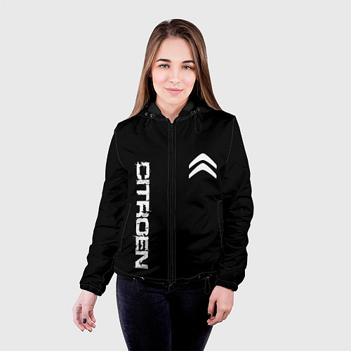 Женская куртка Citroen logo white / 3D-Черный – фото 4