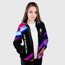 Куртка с капюшоном женская No Mans Sky speed game lights, цвет: 3D-черный — фото 2