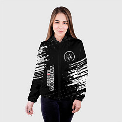 Куртка с капюшоном женская Watch dogs краски, цвет: 3D-черный — фото 2