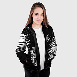 Куртка с капюшоном женская Watch dogs краски, цвет: 3D-черный — фото 2