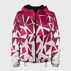 Куртка с капюшоном женская Яркий абстрактный узор для спорта, цвет: 3D-черный