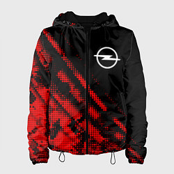 Куртка с капюшоном женская Opel sport grunge, цвет: 3D-черный