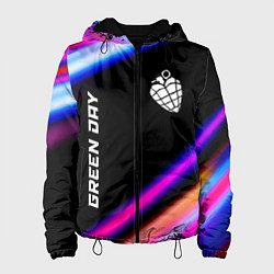 Куртка с капюшоном женская Green Day neon rock lights, цвет: 3D-черный