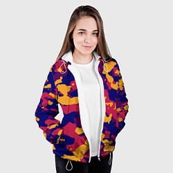 Куртка с капюшоном женская Камуфляж армейский, цвет: 3D-белый — фото 2