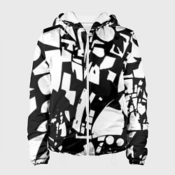 Куртка с капюшоном женская Модная абстракция - нейроарт, цвет: 3D-белый