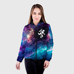Куртка с капюшоном женская Portal space jump, цвет: 3D-черный — фото 2